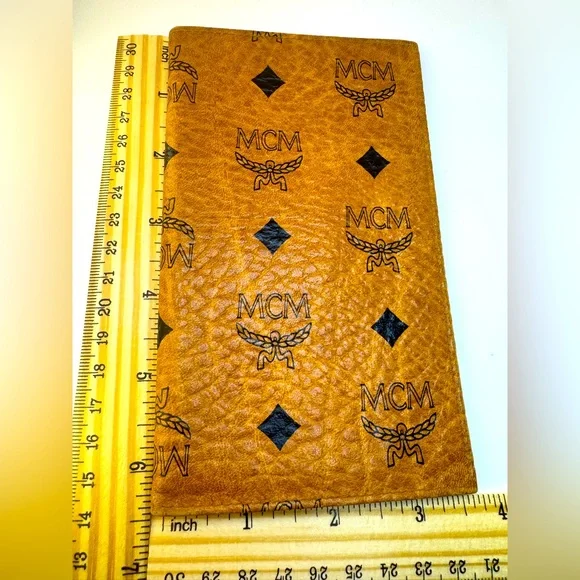 MCM Long Wallet Passport Holder Cognac Visetos Germany Authentic Vintage MCM - Picture 8 of 14